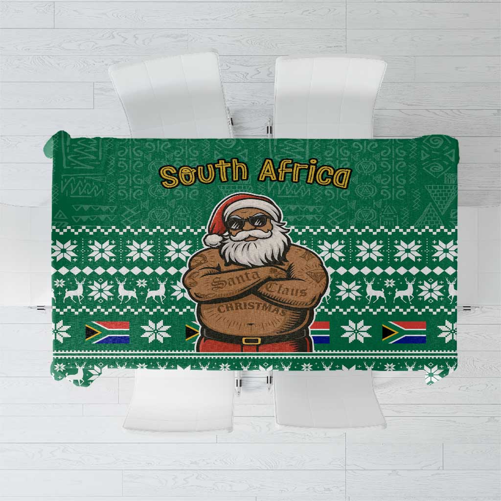 South Africa Christmas Tablecloth Christmas Santa Claus Tattoo - Wonder Print Shop