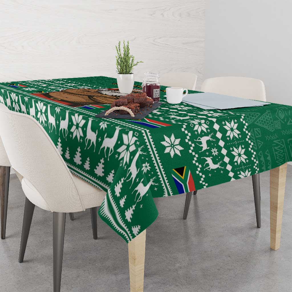 South Africa Christmas Tablecloth Christmas Santa Claus Tattoo - Wonder Print Shop