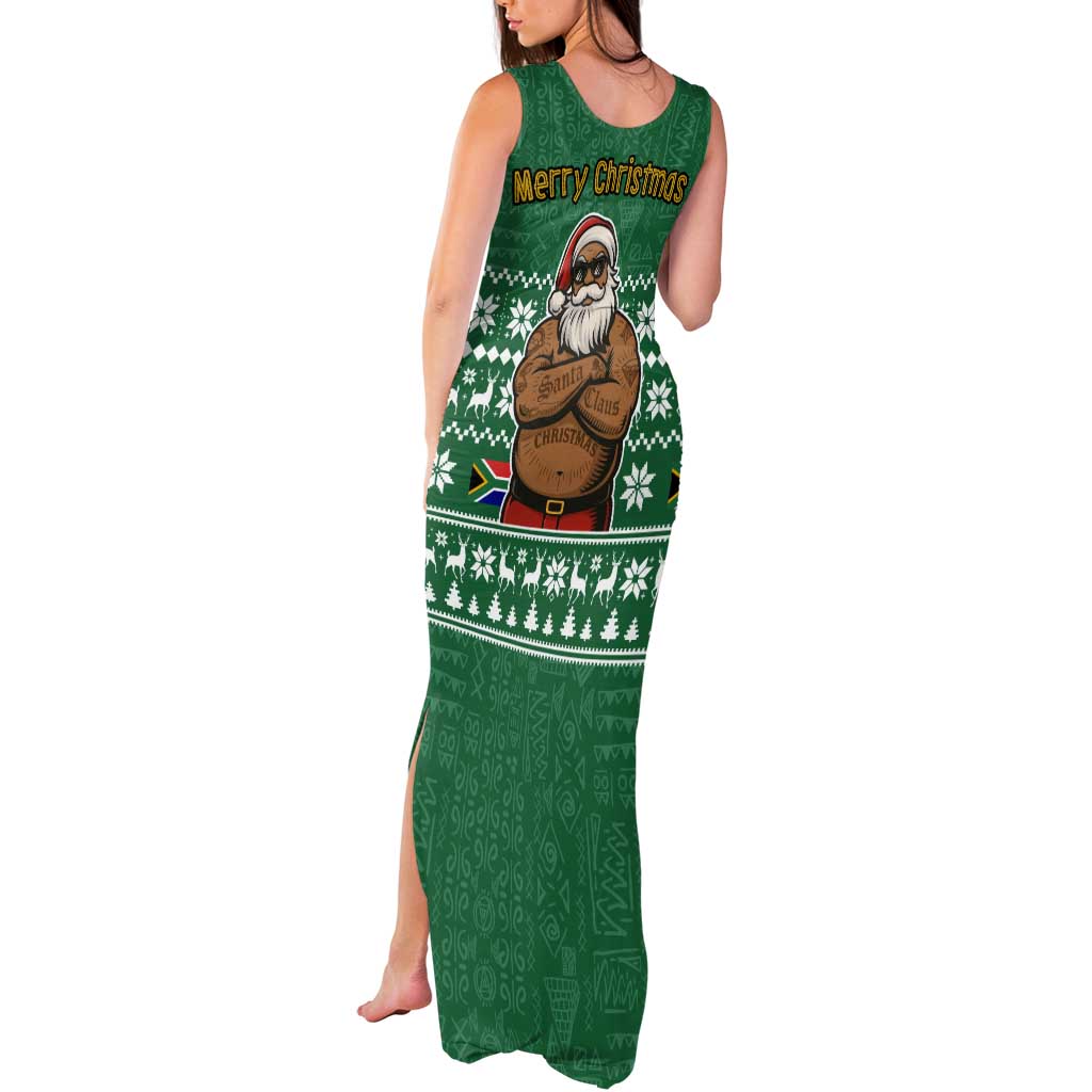 South Africa Christmas Tank Maxi Dress Christmas Santa Claus Tattoo - Wonder Print Shop