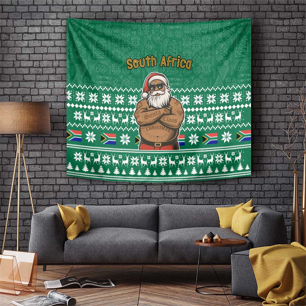South Africa Christmas Tapestry Christmas Santa Claus Tattoo - Wonder Print Shop