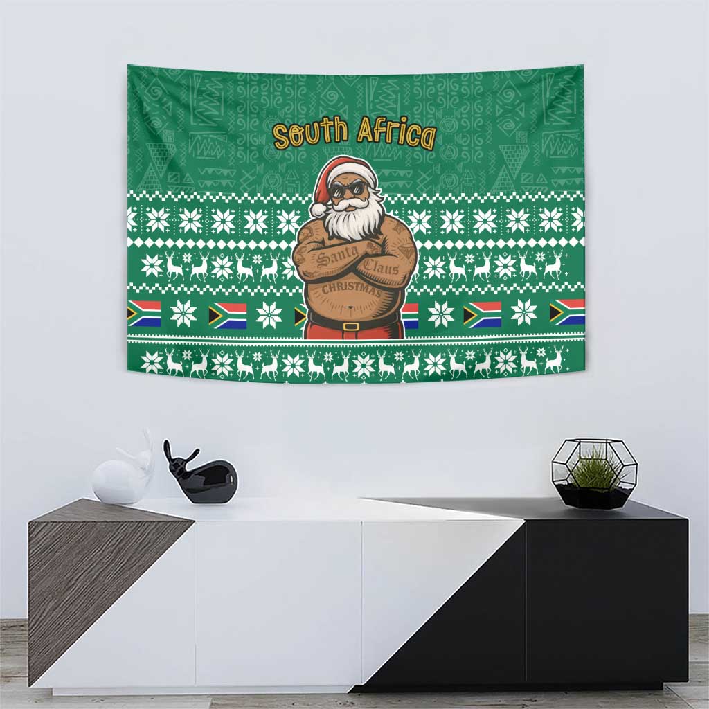 South Africa Christmas Tapestry Christmas Santa Claus Tattoo - Wonder Print Shop