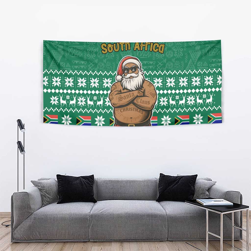 South Africa Christmas Tapestry Christmas Santa Claus Tattoo - Wonder Print Shop
