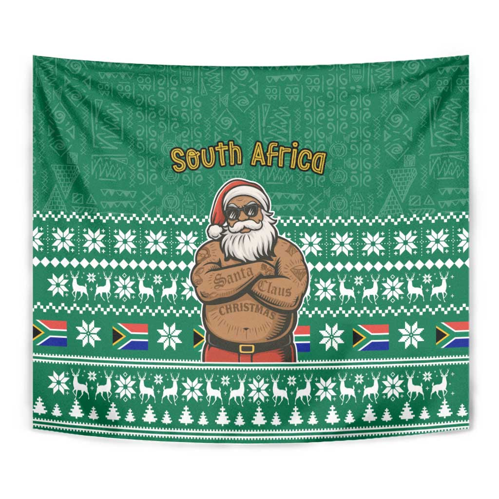 South Africa Christmas Tapestry Christmas Santa Claus Tattoo - Wonder Print Shop