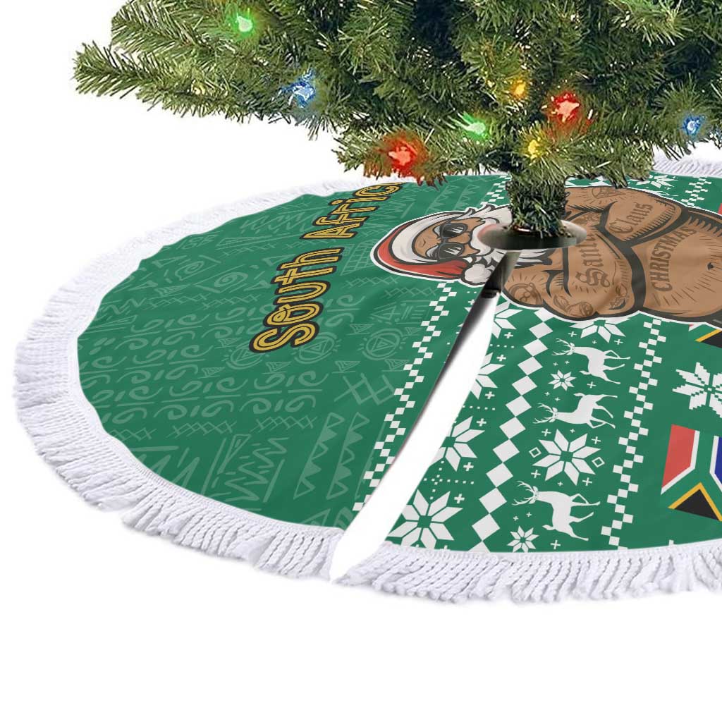 South Africa Christmas Tree Skirt Christmas Santa Claus Tattoo - Wonder Print Shop