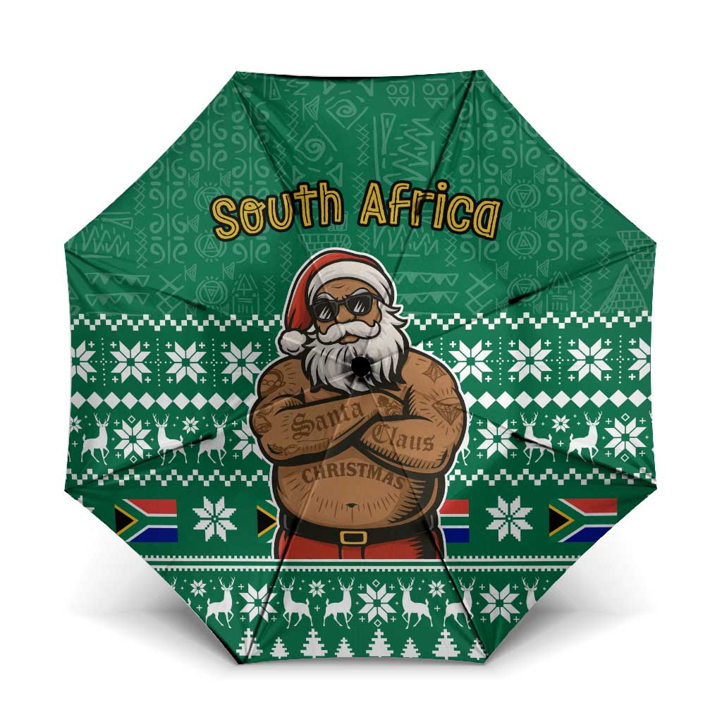 South Africa Christmas Umbrella Christmas Santa Claus Tattoo - Wonder Print Shop