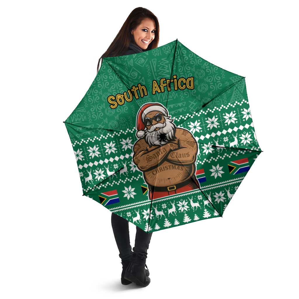 South Africa Christmas Umbrella Christmas Santa Claus Tattoo - Wonder Print Shop