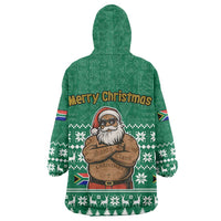South Africa Christmas Wearable Blanket Hoodie Christmas Santa Claus Tattoo - Wonder Print Shop