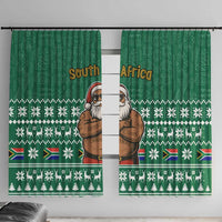 South Africa Christmas Window Curtain Christmas Santa Claus Tattoo - Wonder Print Shop
