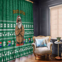 South Africa Christmas Window Curtain Christmas Santa Claus Tattoo - Wonder Print Shop