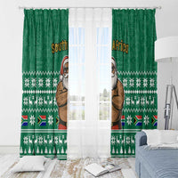 South Africa Christmas Window Curtain Christmas Santa Claus Tattoo - Wonder Print Shop
