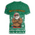 South Africa Christmas Women V-Neck T-Shirt Christmas Santa Claus Tattoo - Wonder Print Shop