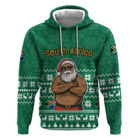 South Africa Christmas Zip Hoodie Christmas Santa Claus Tattoo - Wonder Print Shop
