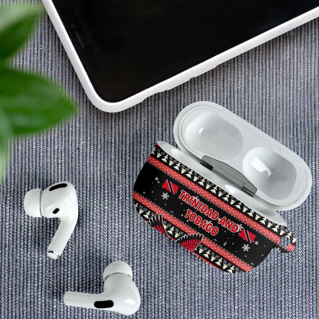 Trinidad and Tobago Christmas AirPods Case Bird and Coat of Arms Design - Wonder Print Shop