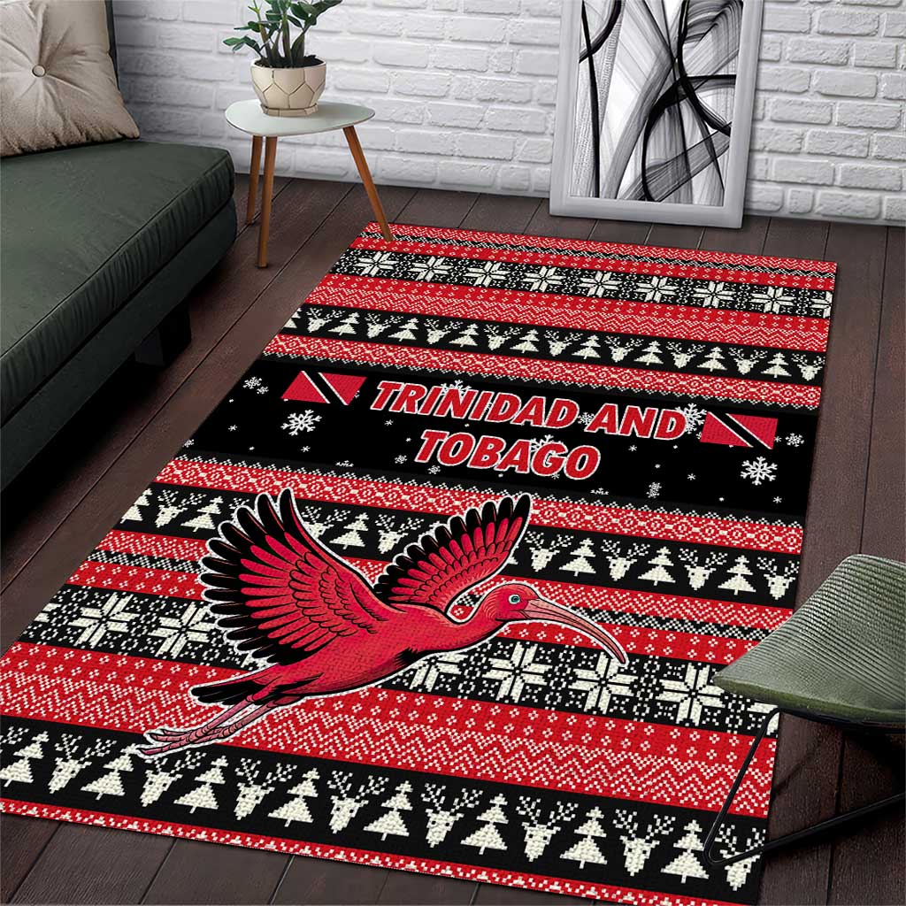 Trinidad and Tobago Christmas Area Rug Bird and Coat of Arms Design - Wonder Print Shop