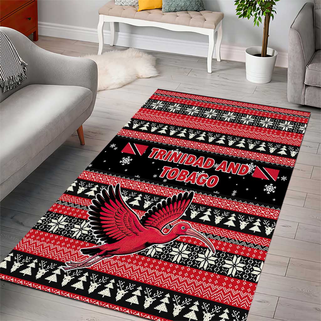 Trinidad and Tobago Christmas Area Rug Bird and Coat of Arms Design - Wonder Print Shop