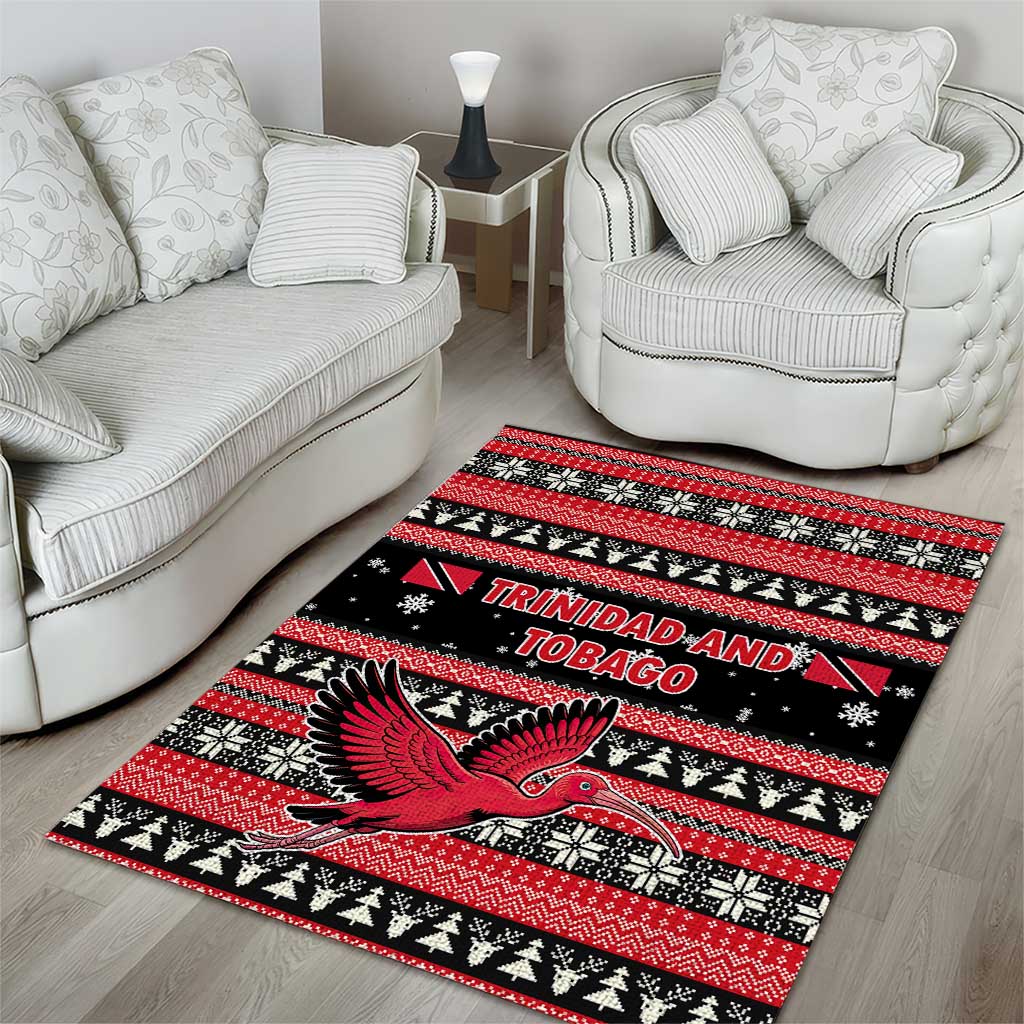 Trinidad and Tobago Christmas Area Rug Bird and Coat of Arms Design - Wonder Print Shop