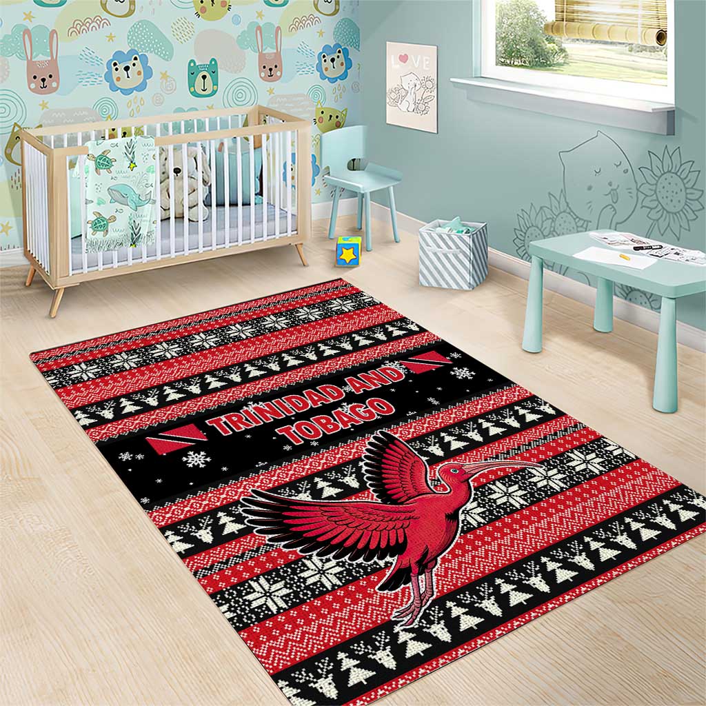 Trinidad and Tobago Christmas Area Rug Bird and Coat of Arms Design - Wonder Print Shop