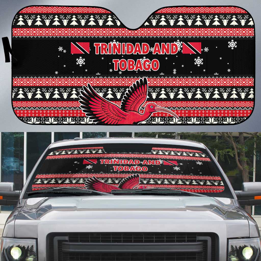 Trinidad and Tobago Christmas Auto Sun Shade Bird and Coat of Arms Design - Wonder Print Shop