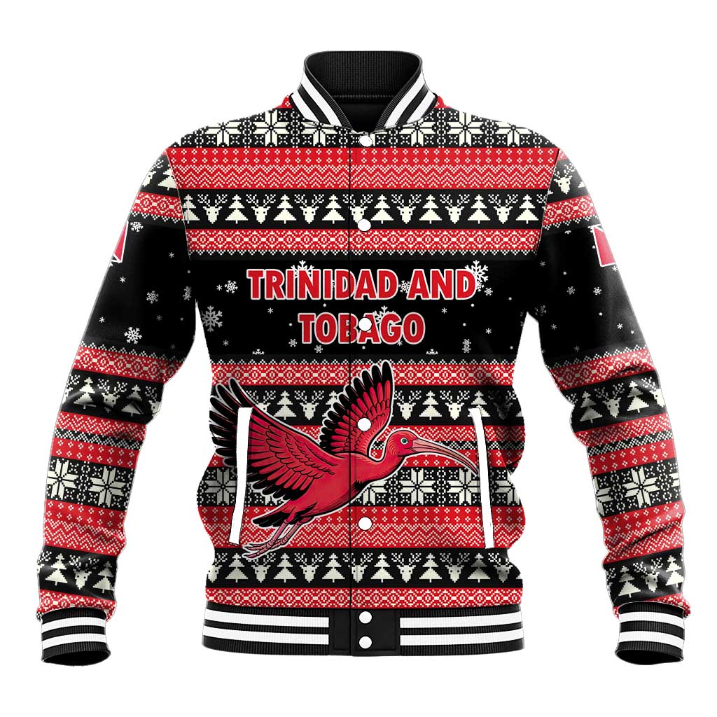 Trinidad and Tobago Christmas Baseball Jacket Bird and Coat of Arms Design - Wonder Print Shop