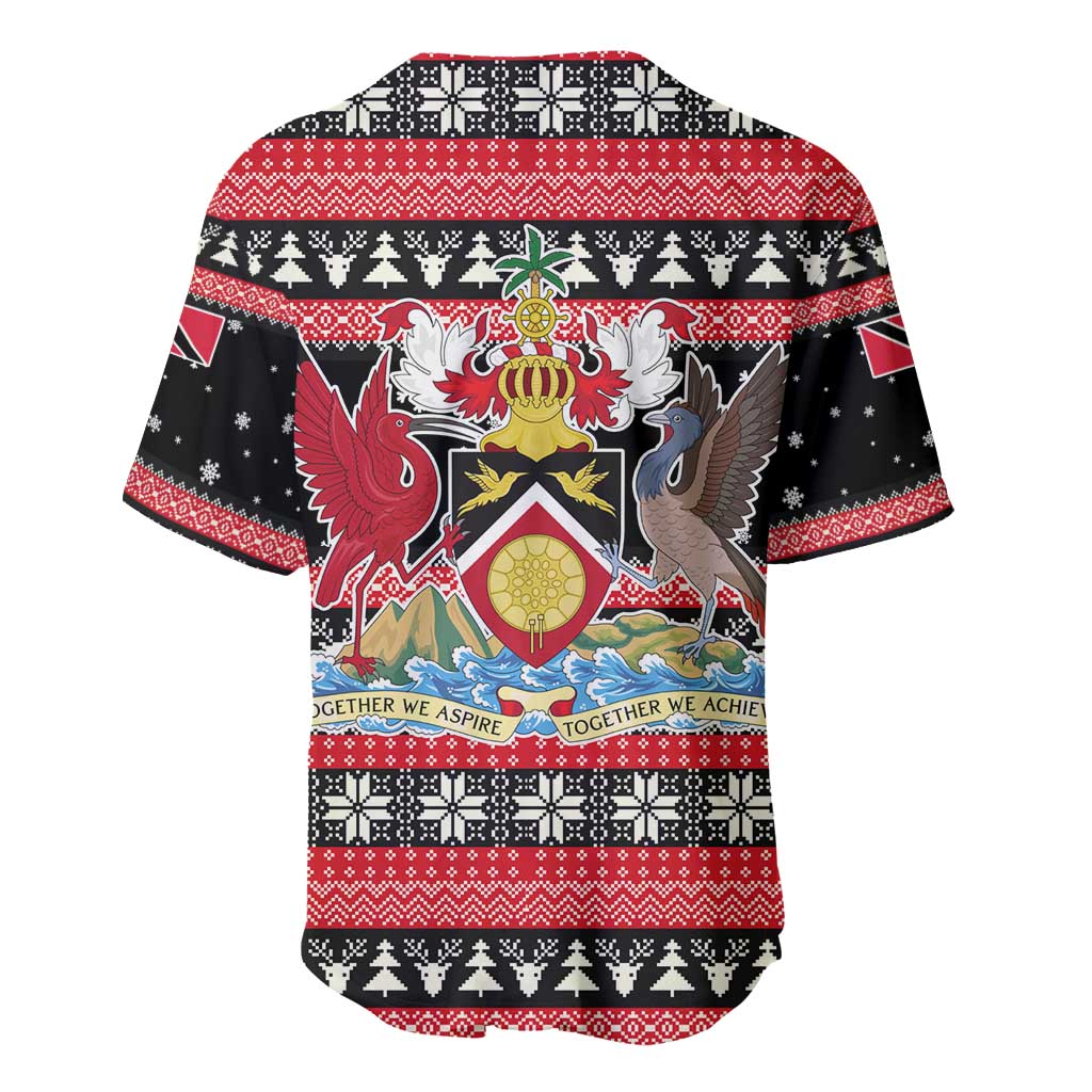 Trinidad and Tobago Christmas Baseball Jersey Bird and Coat of Arms Design - Wonder Print Shop