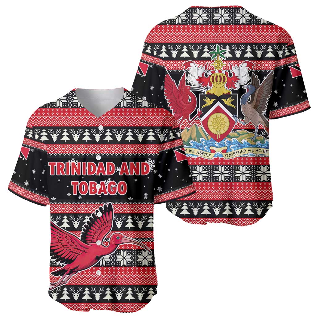 Trinidad and Tobago Christmas Baseball Jersey Bird and Coat of Arms Design - Wonder Print Shop