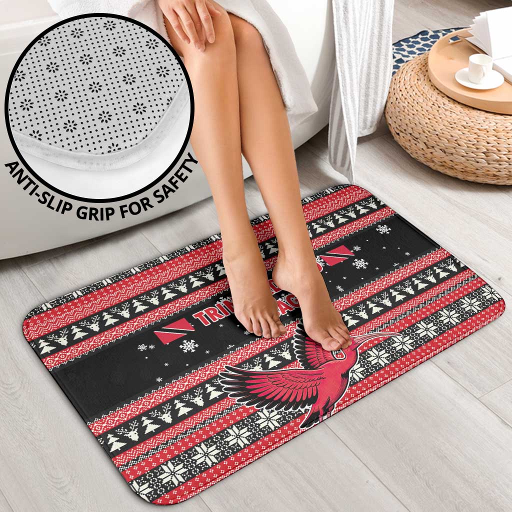 Trinidad and Tobago Christmas Bathroom Set Bird and Coat of Arms Design - Wonder Print Shop