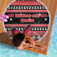 Trinidad and Tobago Christmas Beach Blanket Bird and Coat of Arms Design - Wonder Print Shop