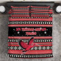 Trinidad and Tobago Christmas Bedding Set Bird and Coat of Arms Design - Wonder Print Shop