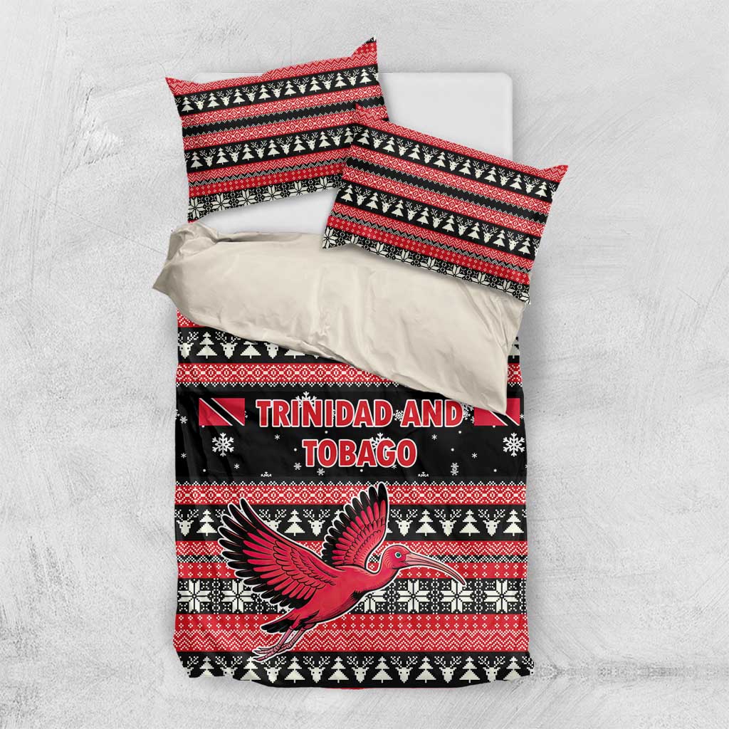 Trinidad and Tobago Christmas Bedding Set Bird and Coat of Arms Design - Wonder Print Shop