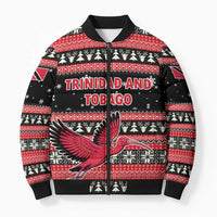 Trinidad and Tobago Christmas Bomber Puffer Jacket Bird and Coat of Arms Design - Wonder Print Shop