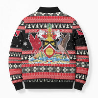 Trinidad and Tobago Christmas Bomber Puffer Jacket Bird and Coat of Arms Design - Wonder Print Shop