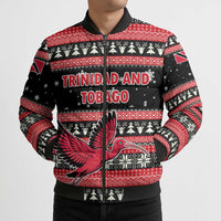 Trinidad and Tobago Christmas Bomber Puffer Jacket Bird and Coat of Arms Design - Wonder Print Shop