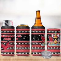 Trinidad and Tobago Christmas 4 in 1 Can Cooler Tumbler Bird and Coat of Arms Design - Wonder Print Shop