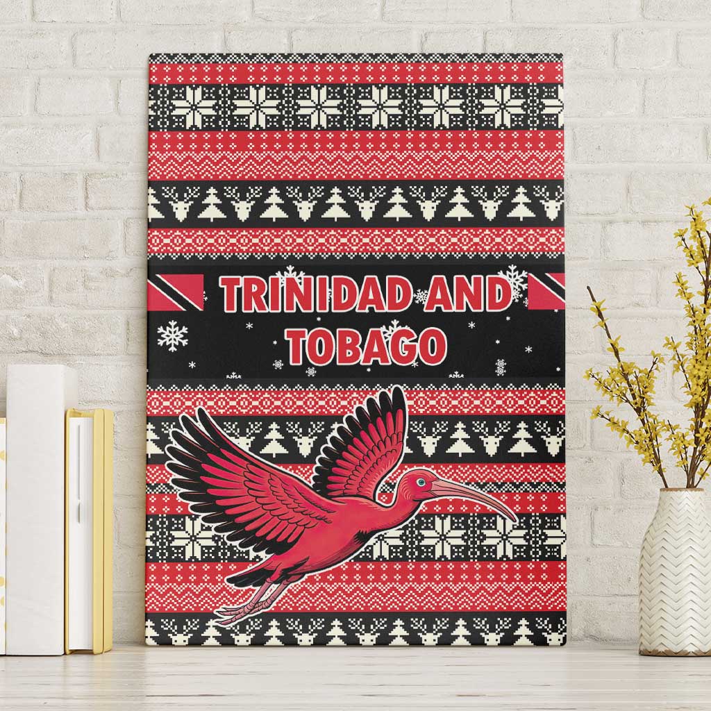 Trinidad and Tobago Christmas Canvas Wall Art Bird and Coat of Arms Design - Wonder Print Shop