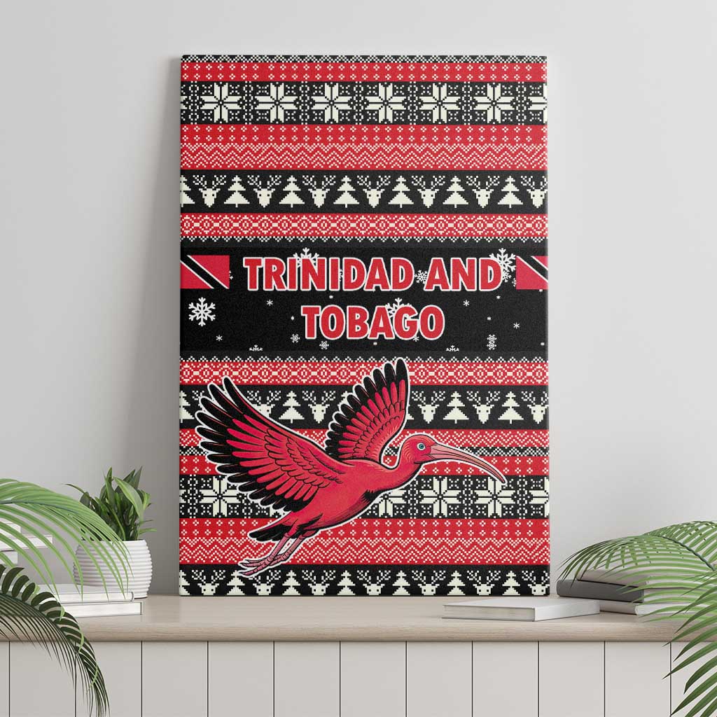 Trinidad and Tobago Christmas Canvas Wall Art Bird and Coat of Arms Design - Wonder Print Shop