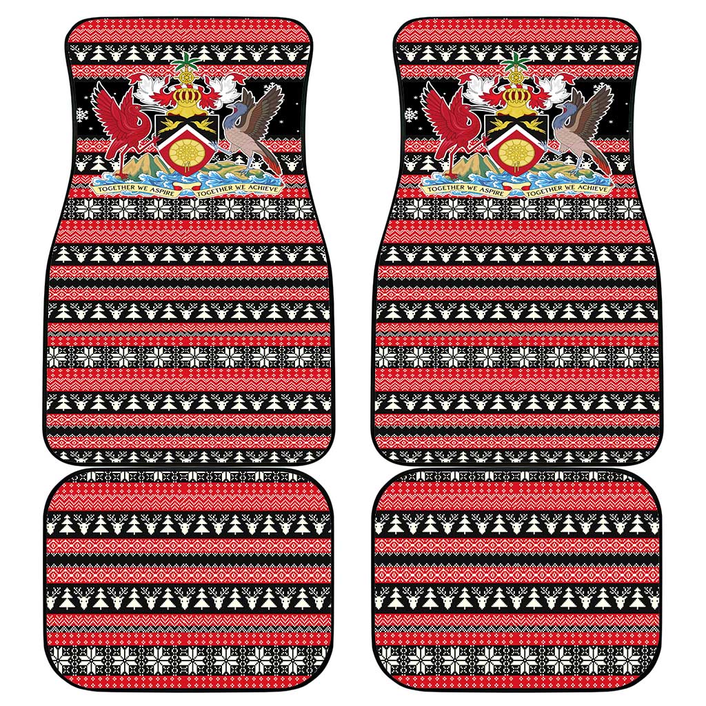 Trinidad and Tobago Christmas Car Mats Bird and Coat of Arms Design - Wonder Print Shop