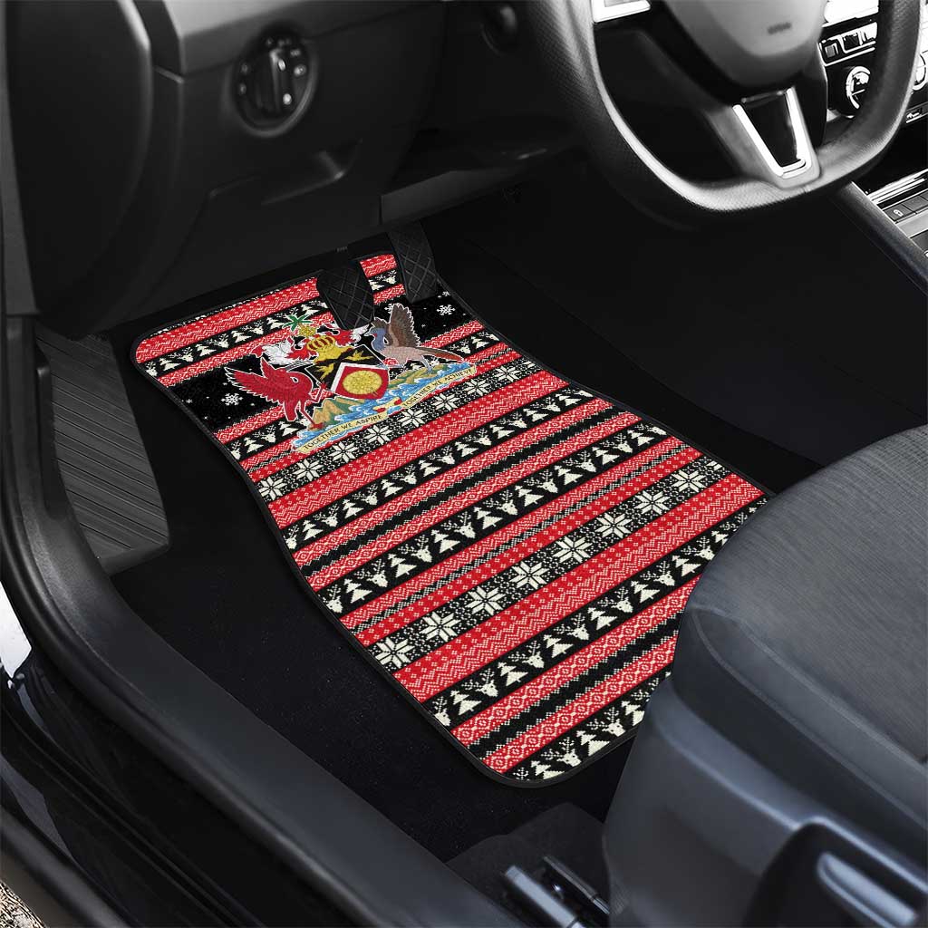 Trinidad and Tobago Christmas Car Mats Bird and Coat of Arms Design - Wonder Print Shop