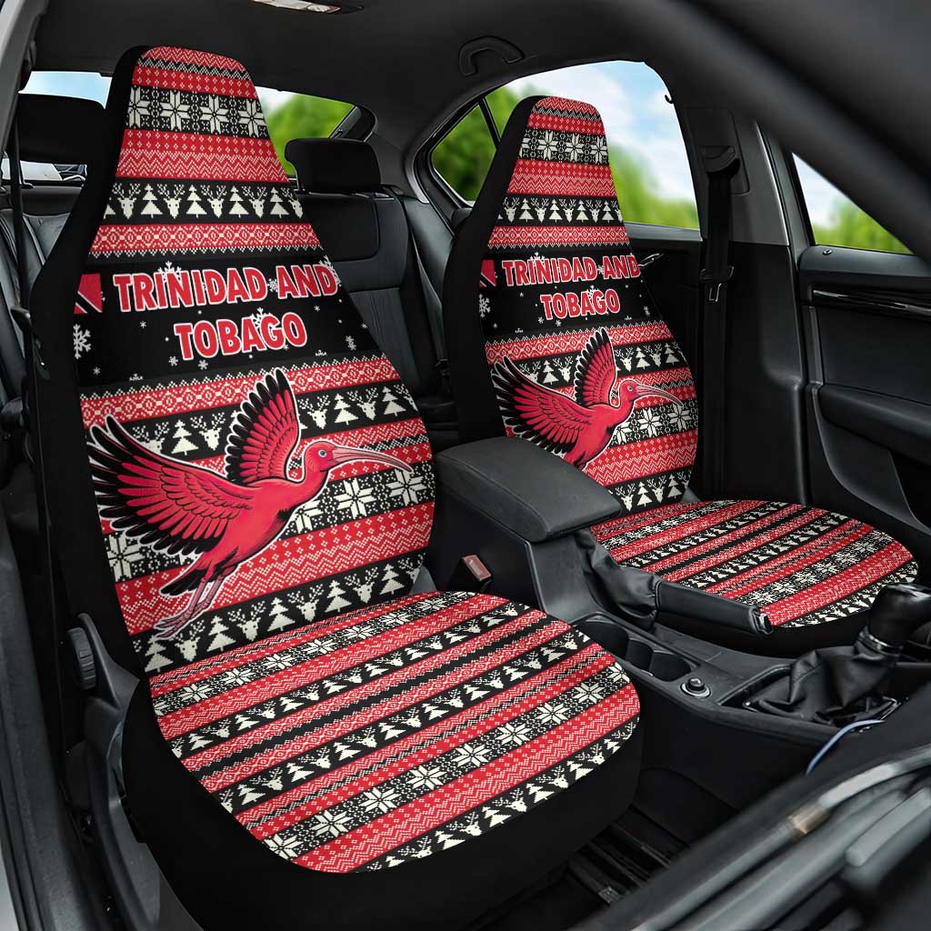 Trinidad and Tobago Christmas Car Seat Cover Bird and Coat of Arms Design - Wonder Print Shop