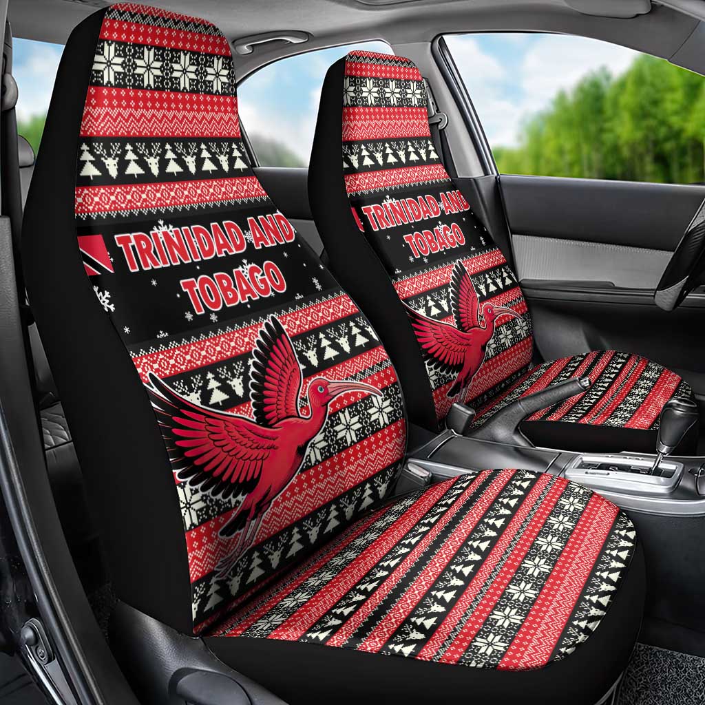 Trinidad and Tobago Christmas Car Seat Cover Bird and Coat of Arms Design - Wonder Print Shop