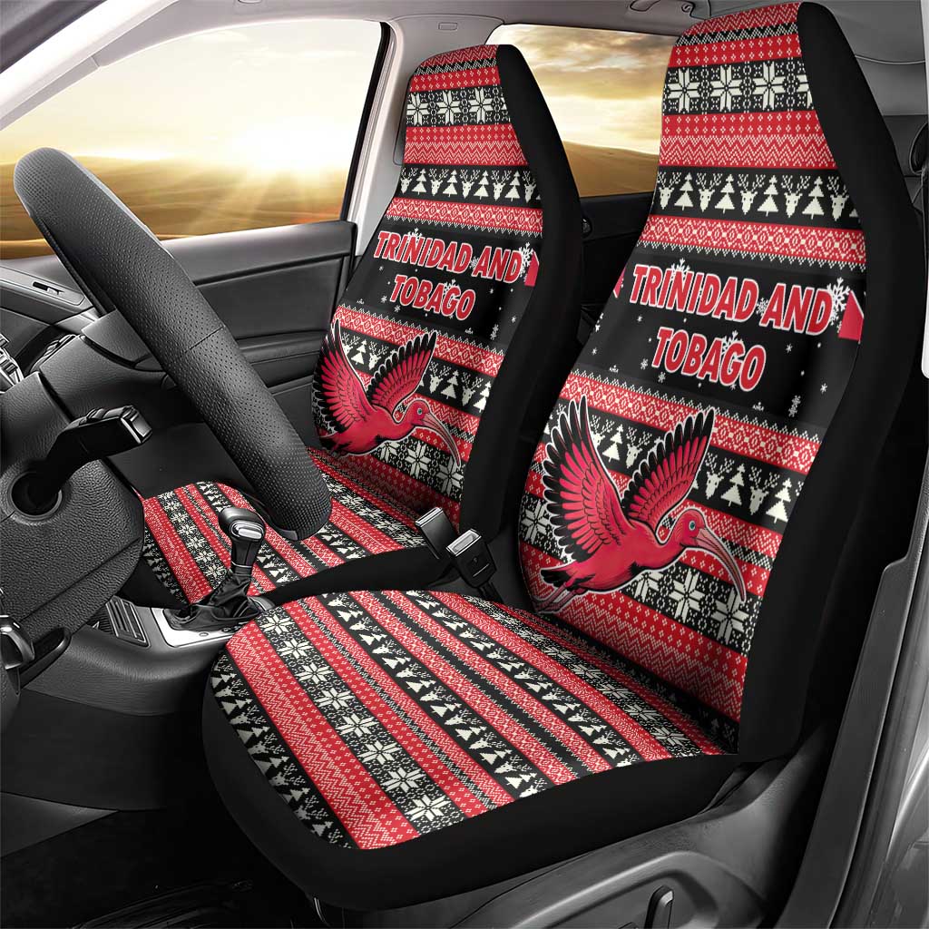 Trinidad and Tobago Christmas Car Seat Cover Bird and Coat of Arms Design - Wonder Print Shop