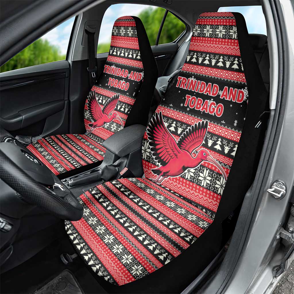 Trinidad and Tobago Christmas Car Seat Cover Bird and Coat of Arms Design - Wonder Print Shop