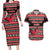 Trinidad and Tobago Christmas Couples Matching Long Sleeve Bodycon Dress and Hawaiian Shirt Bird and Coat of Arms Design - Wonder Print Shop