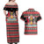 Trinidad and Tobago Christmas Couples Matching Off Shoulder Maxi Dress and Hawaiian Shirt Bird and Coat of Arms Design - Wonder Print Shop