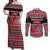 Trinidad and Tobago Christmas Couples Matching Off Shoulder Maxi Dress and Long Sleeve Button Shirt Bird and Coat of Arms Design - Wonder Print Shop