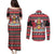 Trinidad and Tobago Christmas Couples Matching Puletasi and Long Sleeve Button Shirt Bird and Coat of Arms Design - Wonder Print Shop