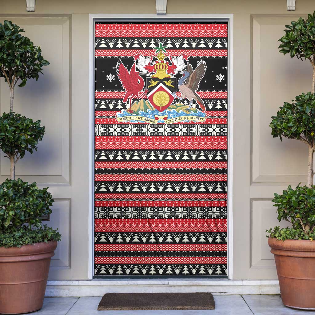 Trinidad and Tobago Christmas Door Cover Bird and Coat of Arms Design - Wonder Print Shop