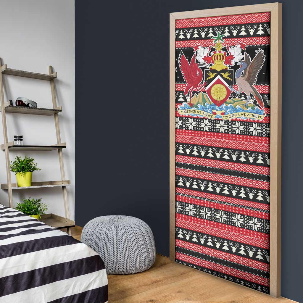 Trinidad and Tobago Christmas Door Cover Bird and Coat of Arms Design - Wonder Print Shop