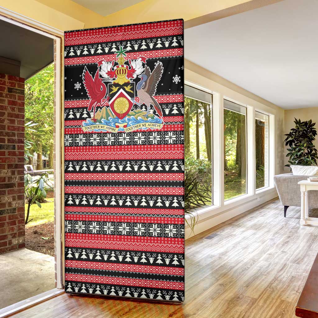 Trinidad and Tobago Christmas Door Cover Bird and Coat of Arms Design - Wonder Print Shop
