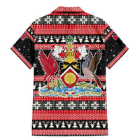 Trinidad and Tobago Christmas Family Matching Mermaid Dress and Hawaiian Shirt Bird and Coat of Arms Design - Wonder Print Shop