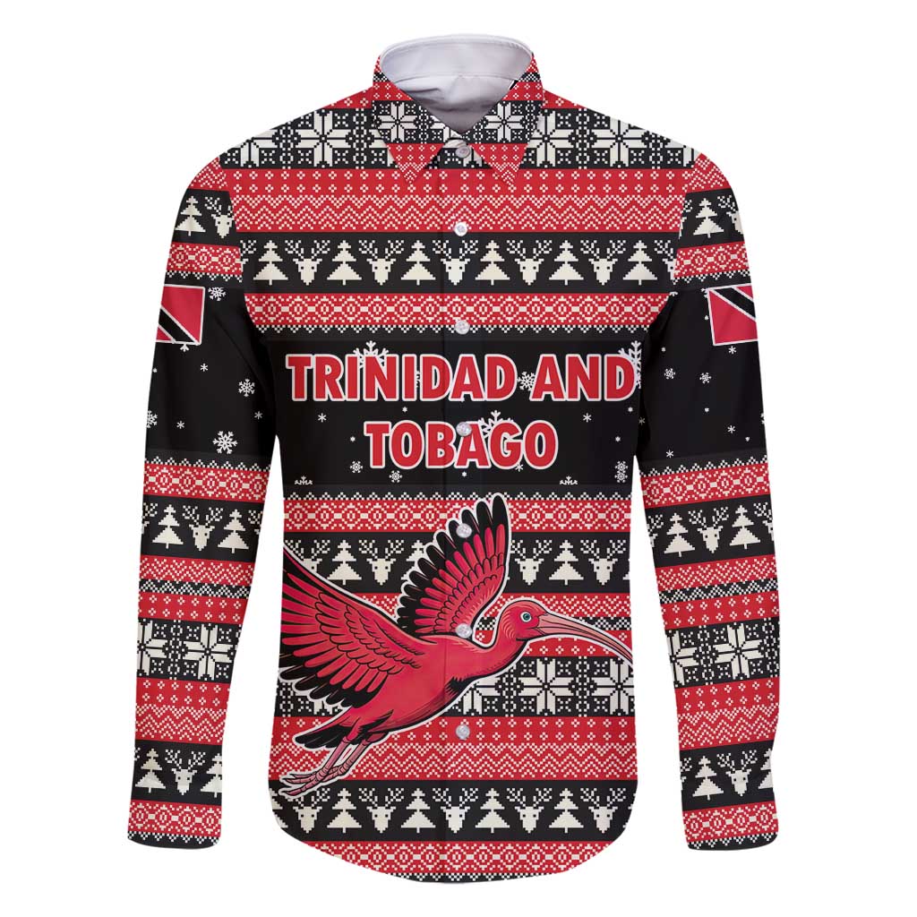Trinidad and Tobago Christmas Family Matching Mermaid Dress and Hawaiian Shirt Bird and Coat of Arms Design - Wonder Print Shop
